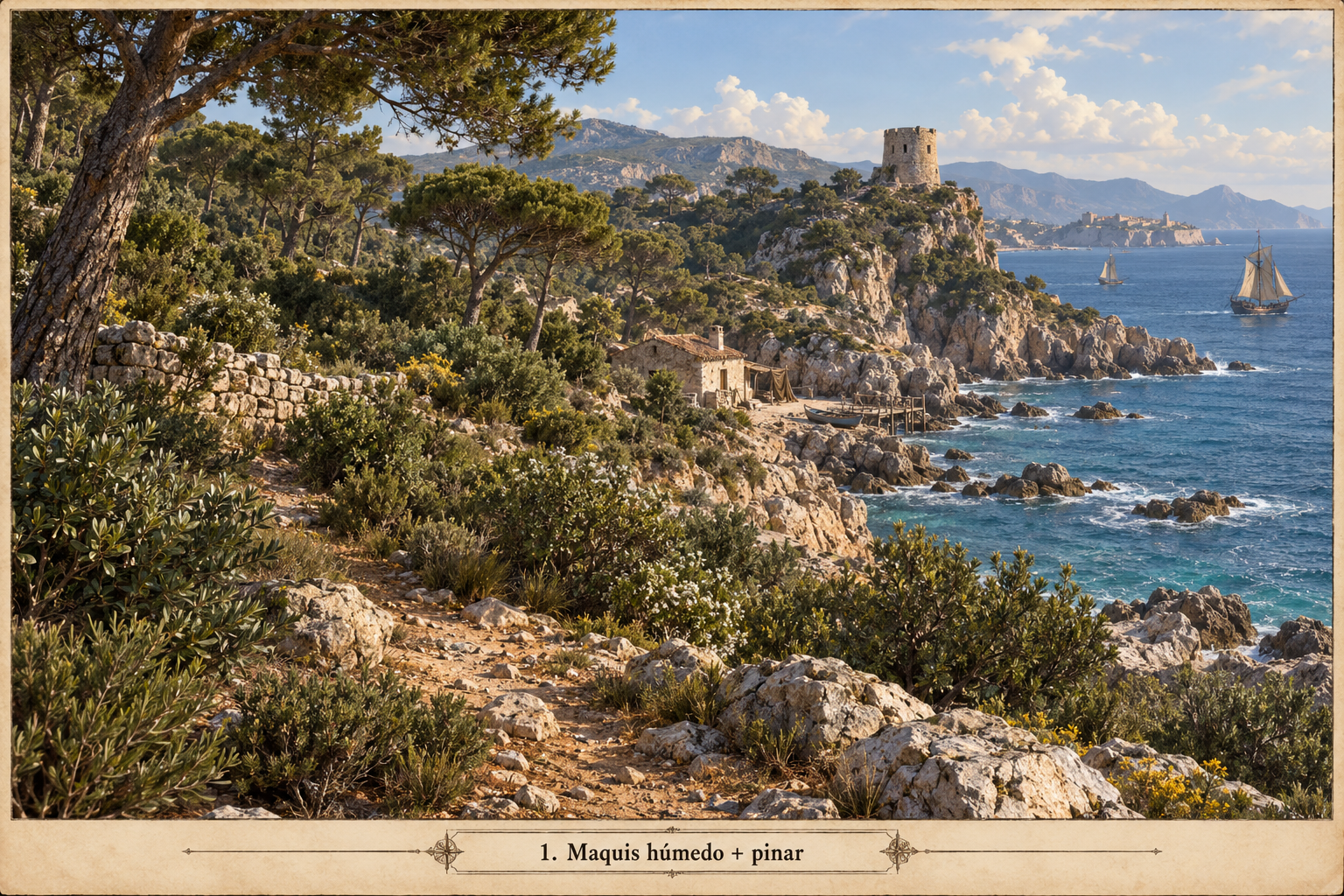 Lámina de referencia del paisaje mediterráneo Lámina de referencia del paisaje mediterráneo